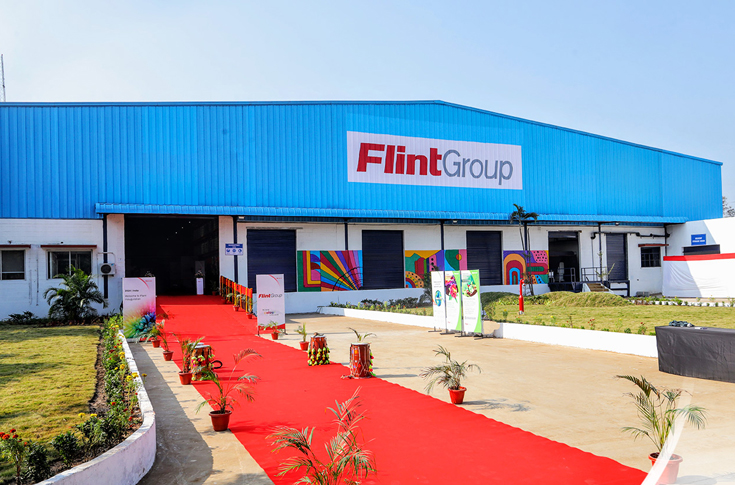 Flint Group ink manufacturing facility in Savli producing water-based and energy-curable inks for packaging, paper, and narrow-web label printing applications in India