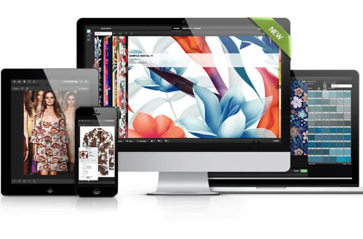 Industrial digital printing ecosystem showing EFI Reggiani production systems and print workflow software integration, highlighting transitions in industrial printer and software businesses including Fiery and Inèdit Software