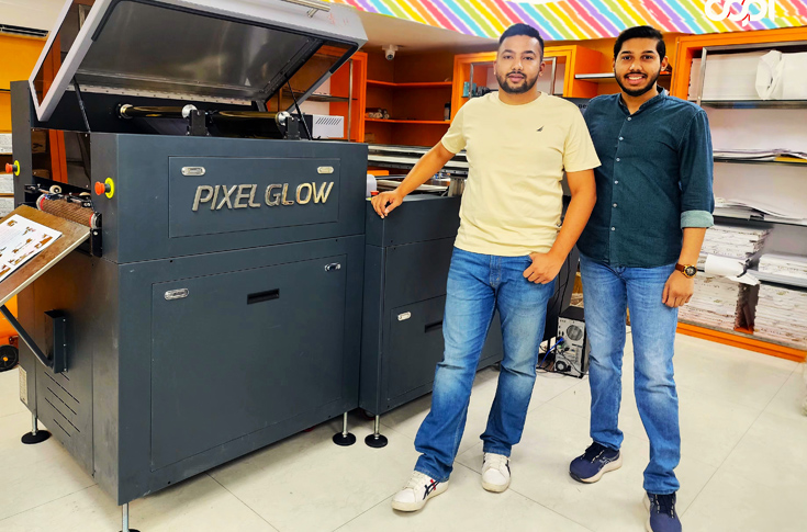COPL Digital facility with Ricoh Pro C7500 and PixelGlow print enhancement machine, offering premium digital printing, spot UV, foiling, and high-impact graphic embellishment for packaging solutions