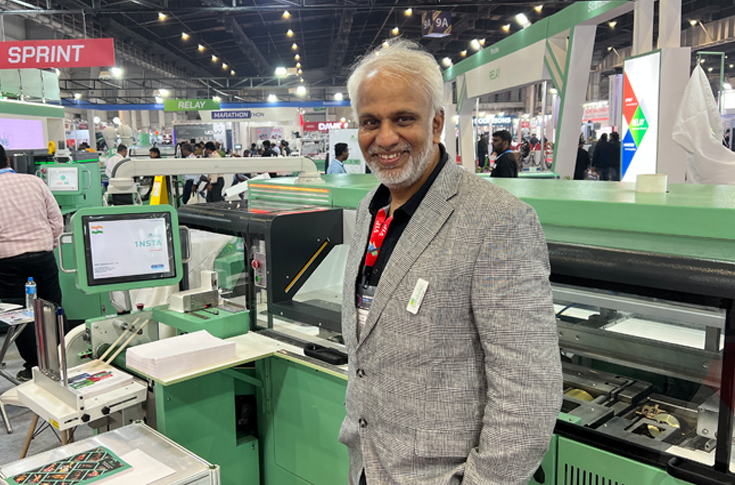 Bindwel Technologies displaying advanced bookbinding systems, short-run digital binding solutions, and integrated inkjet finishing platforms at PrintPack 2025